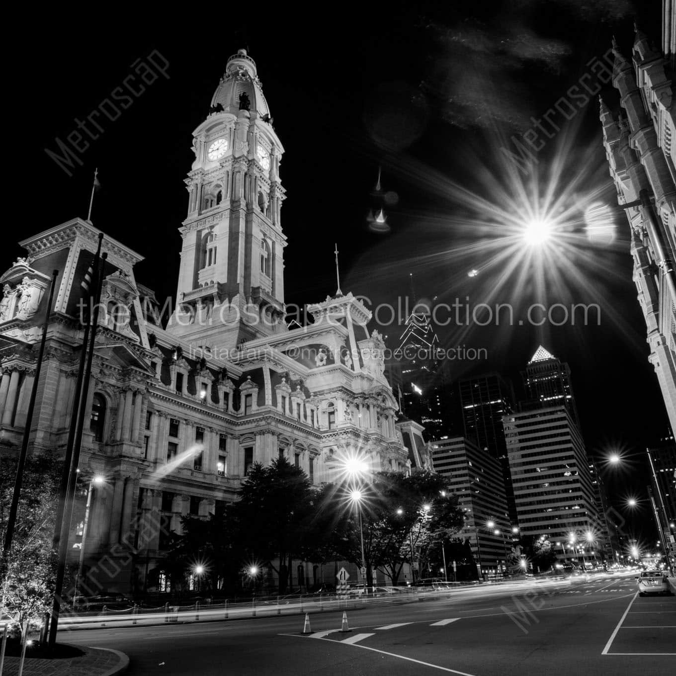 philadelphia city hall ne corner Black & White Office Art