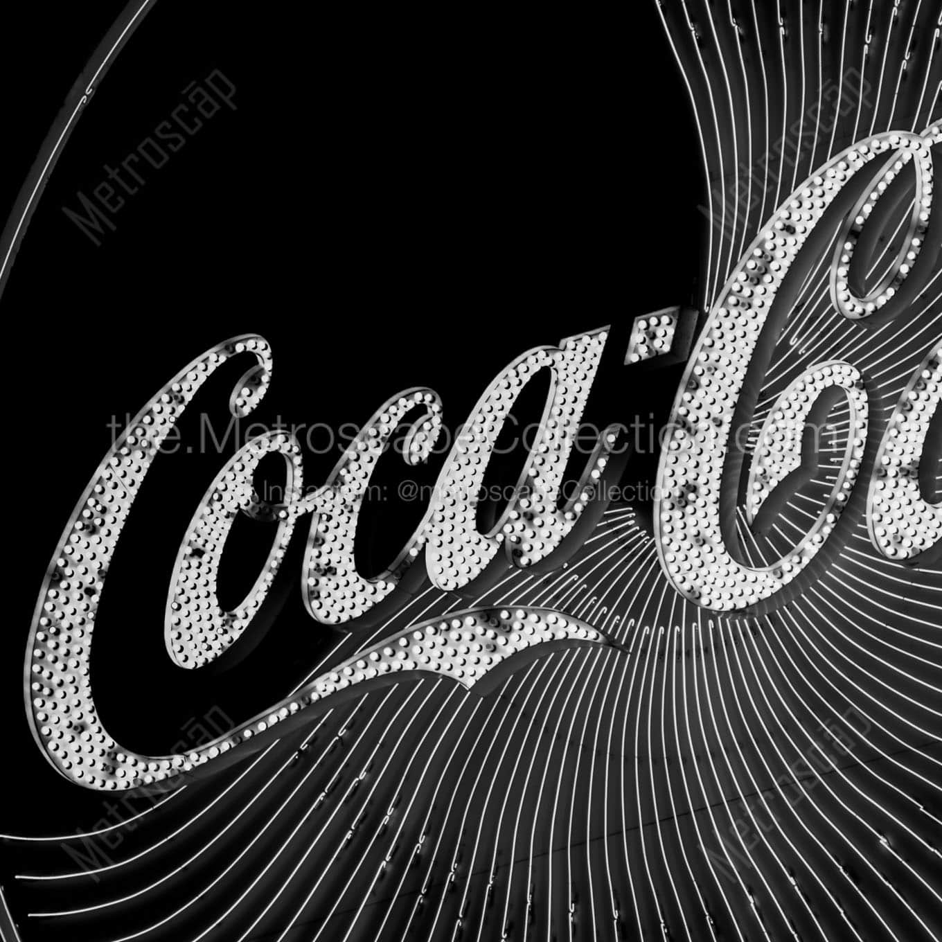 pinwheel coca cola sign Black & White Office Art