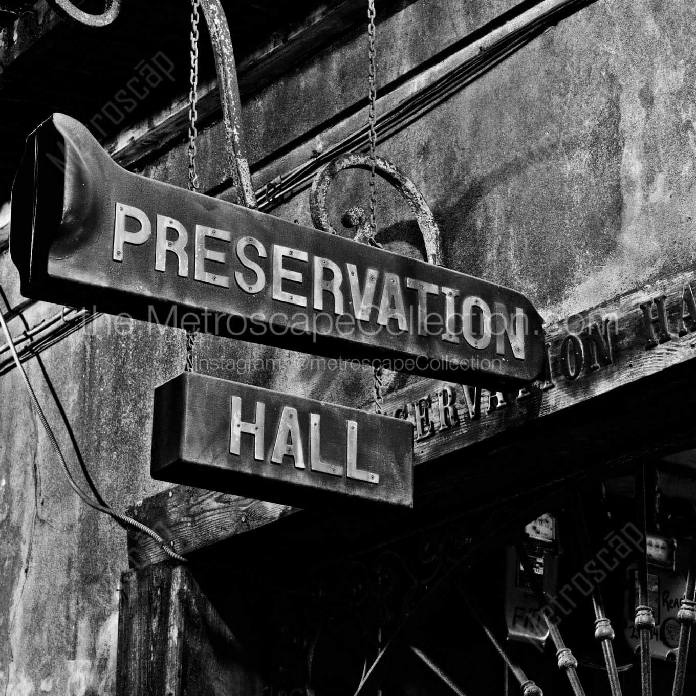 preservation hall Black & White Office Art