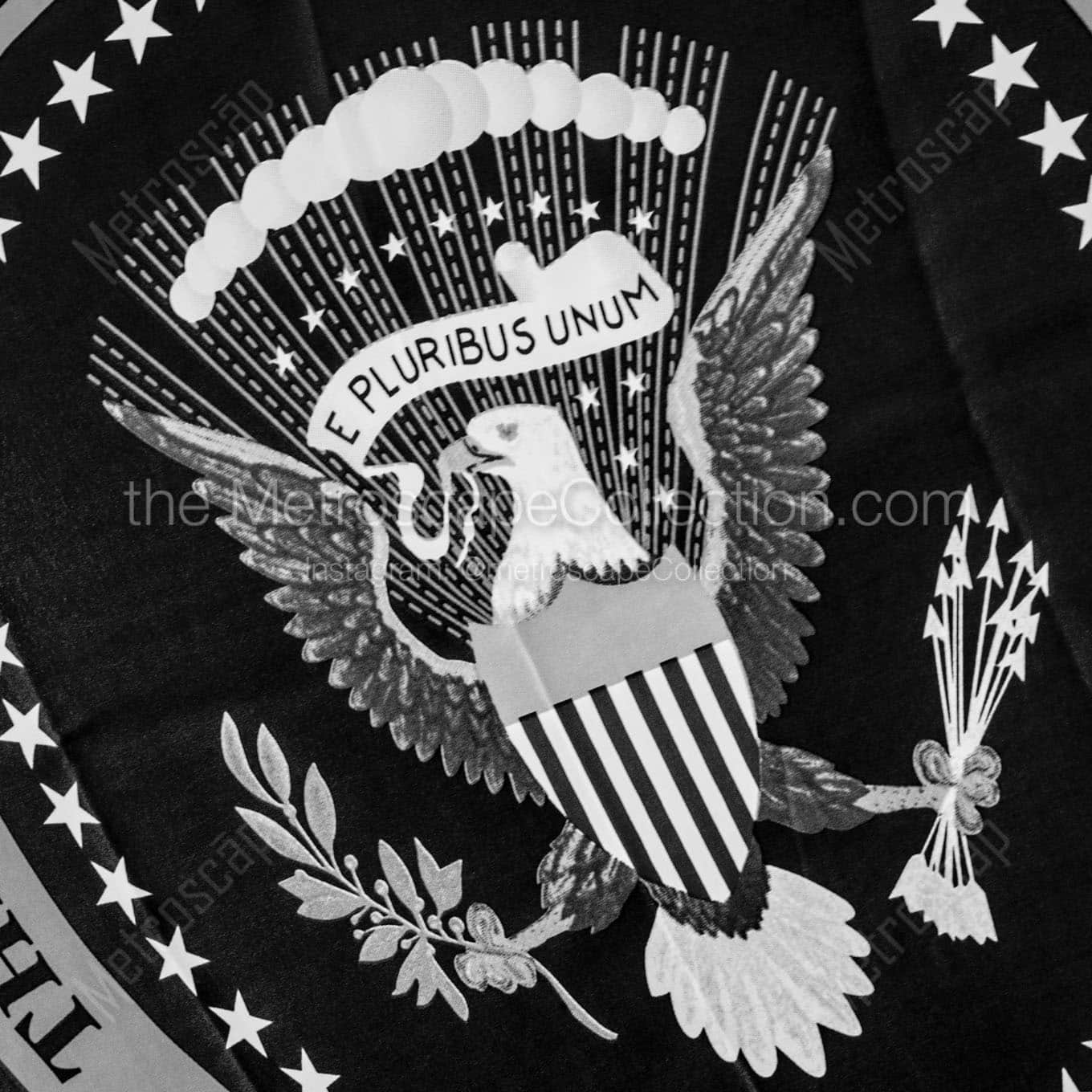 presidential seal flag truman little white house Black & White Office Art