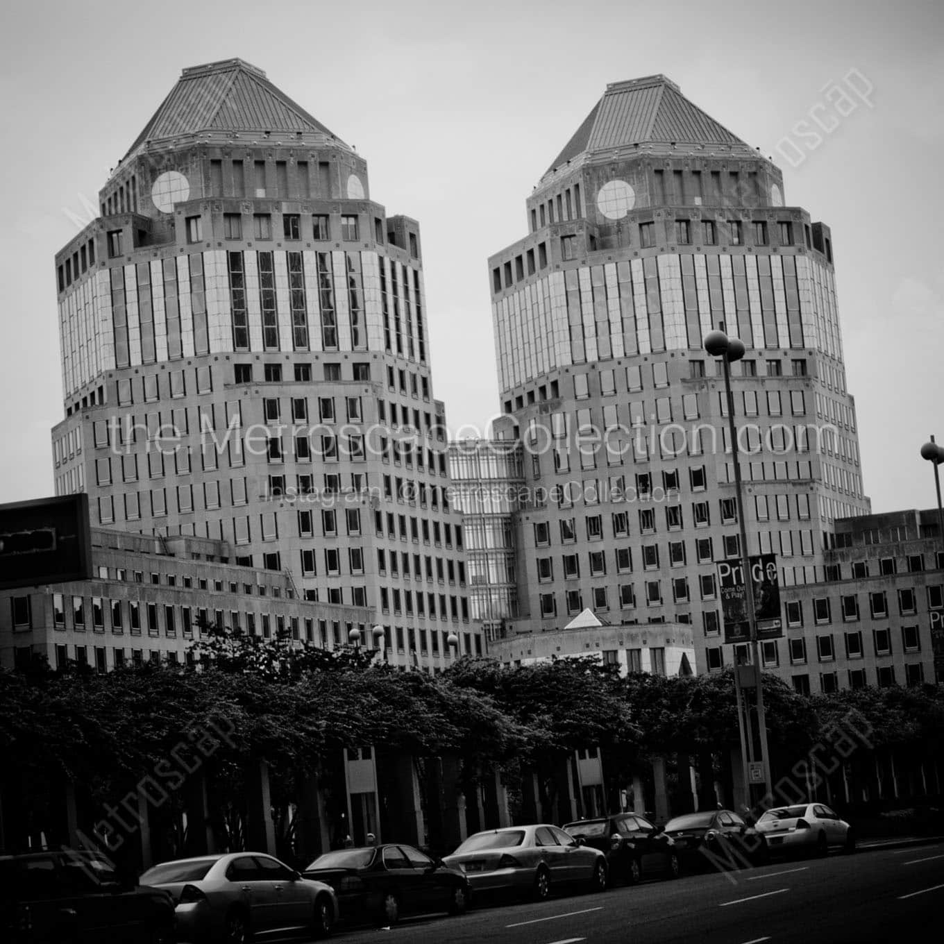 procter gamble buildings broadway Black & White Office Art
