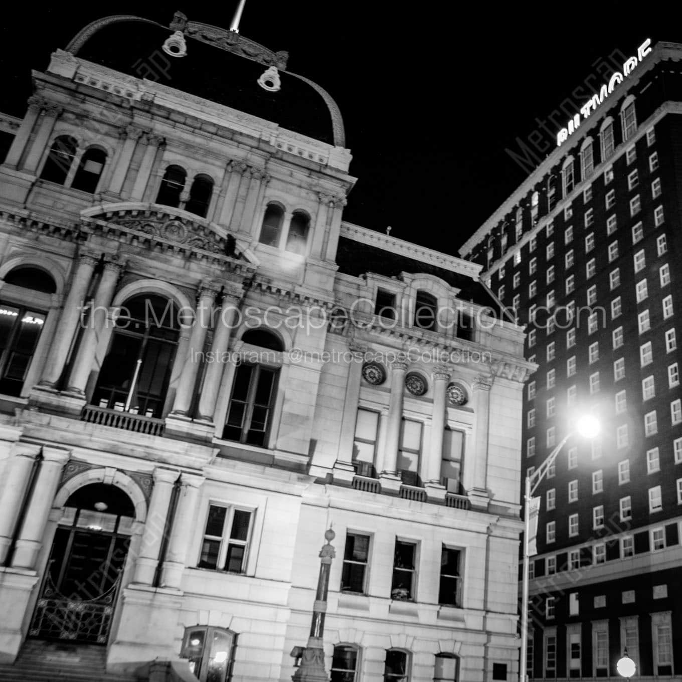 providence city hall building Black & White Office Art