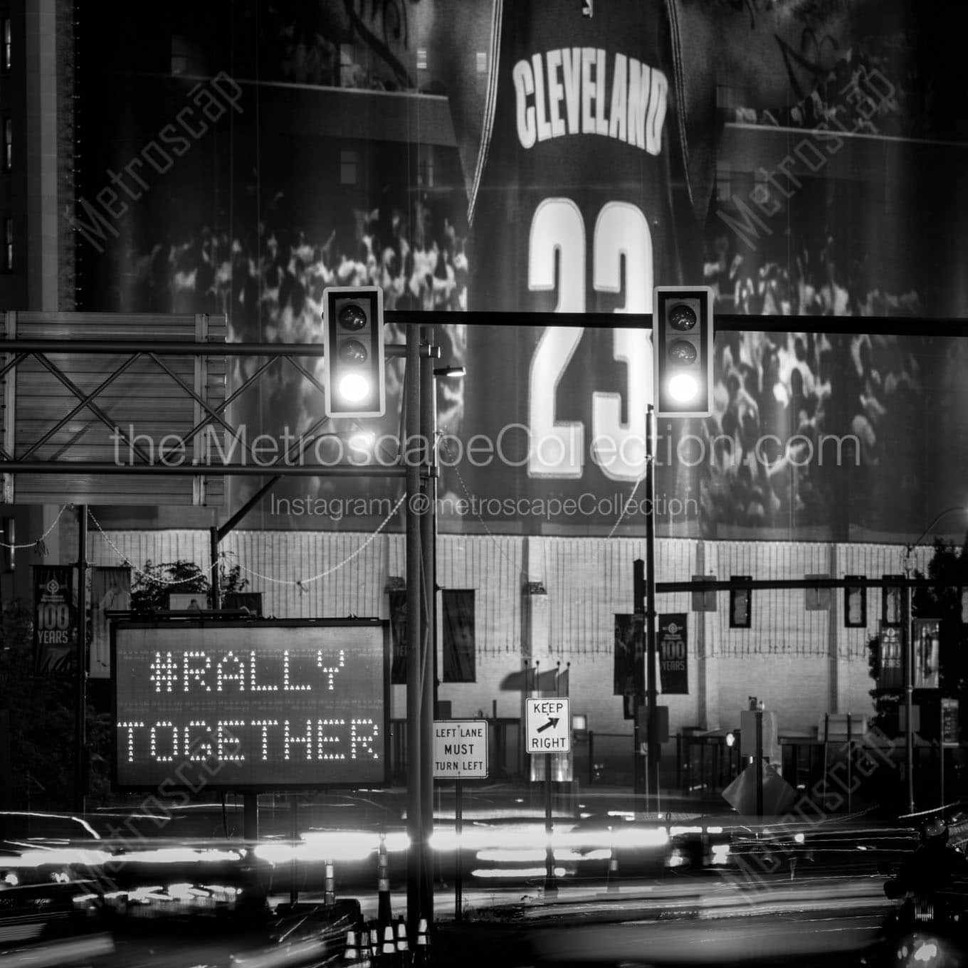 rally together construction sign Black & White Office Art