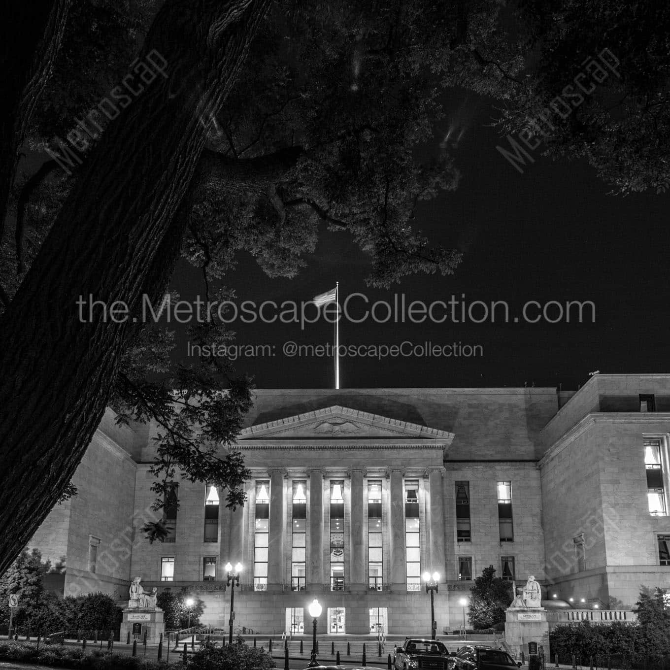 rayburn office building at night Black & White Office Art