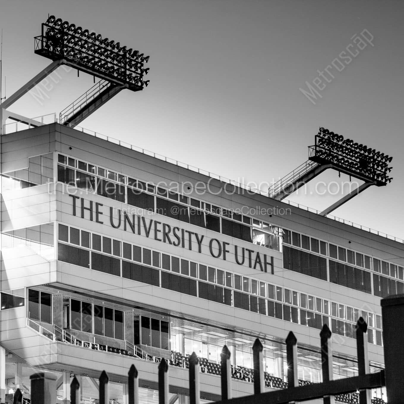 rice eccles stadium Black & White Office Art