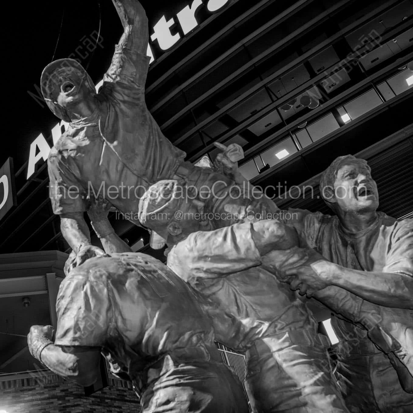 road to cws statue Black & White Wall Art