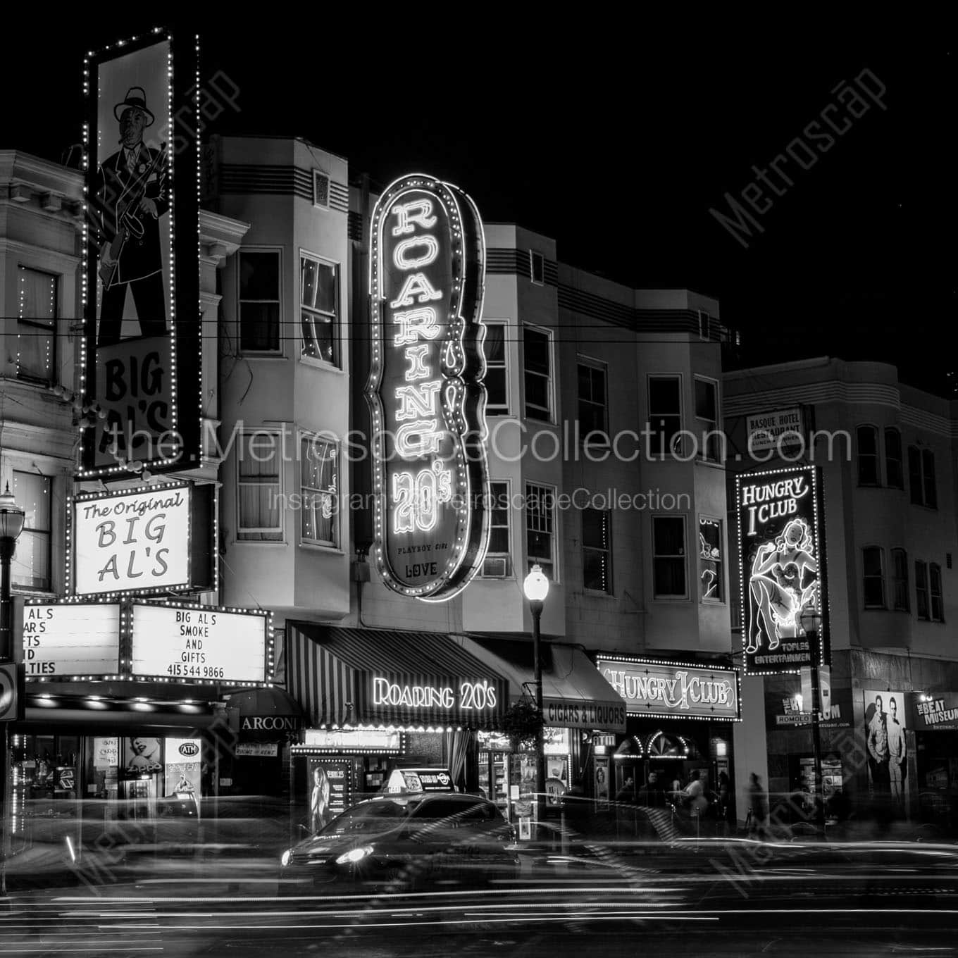 roaring 20s neon signs Black & White Office Art