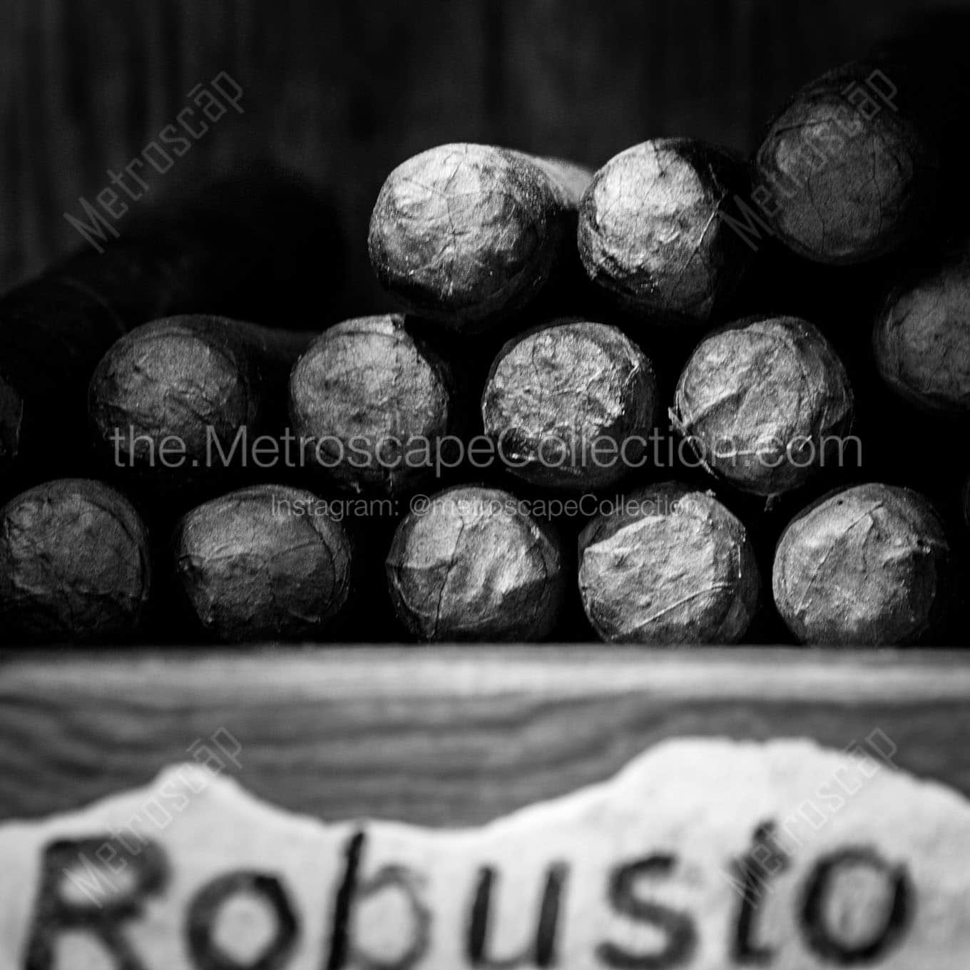 robusto cigars Black & White Office Art