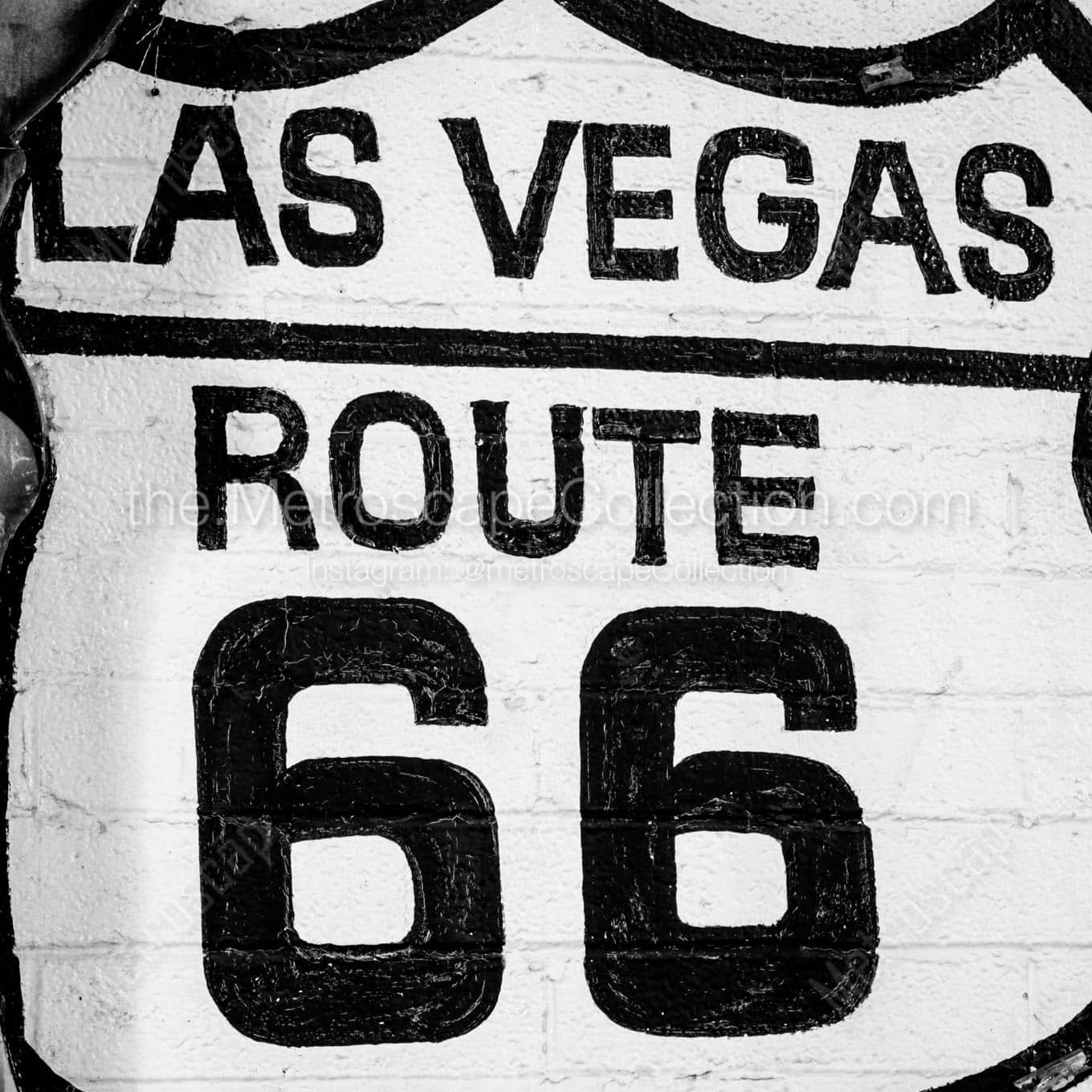 route 66 mural Black & White Office Art