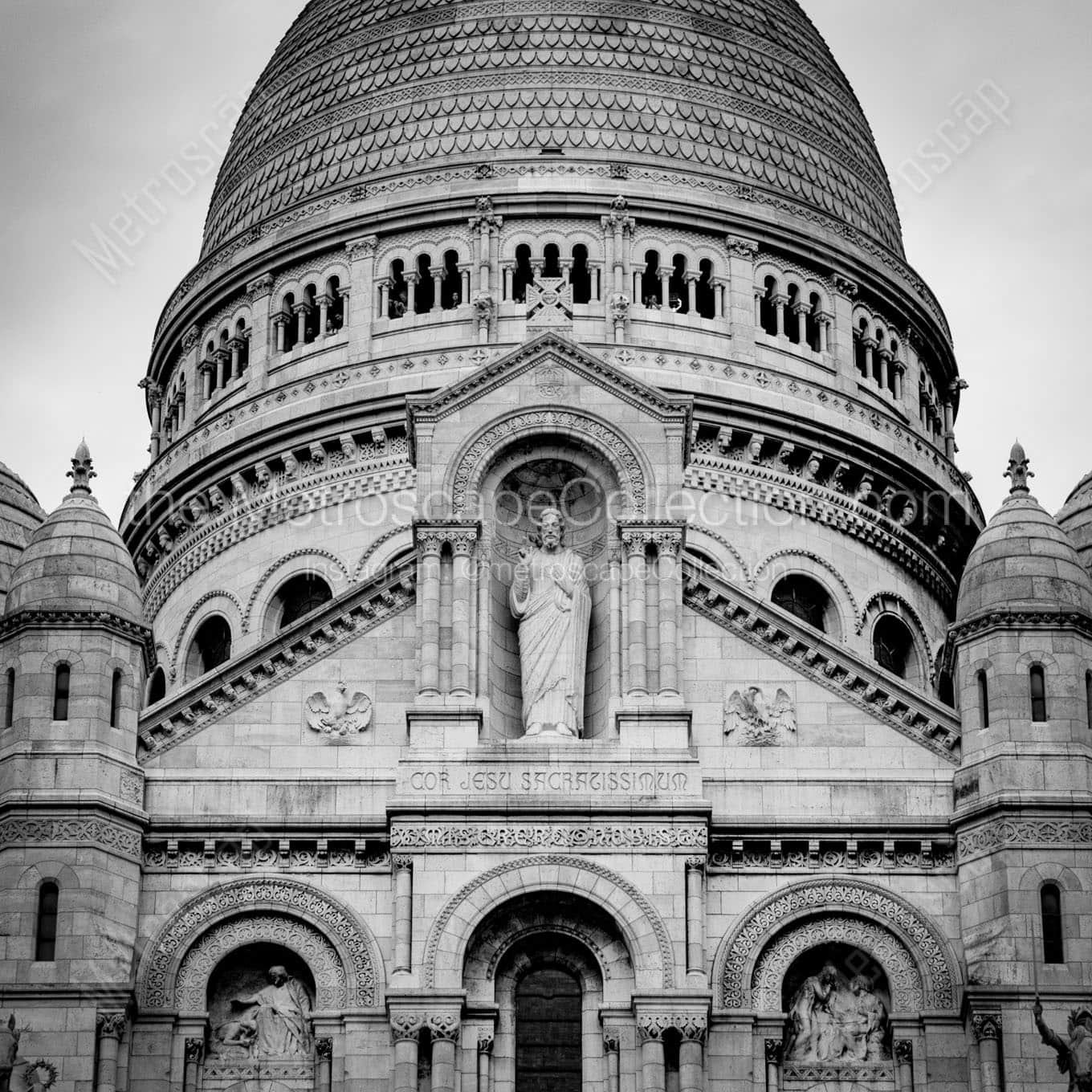 sacre coeur on montmartre Black & White Office Art