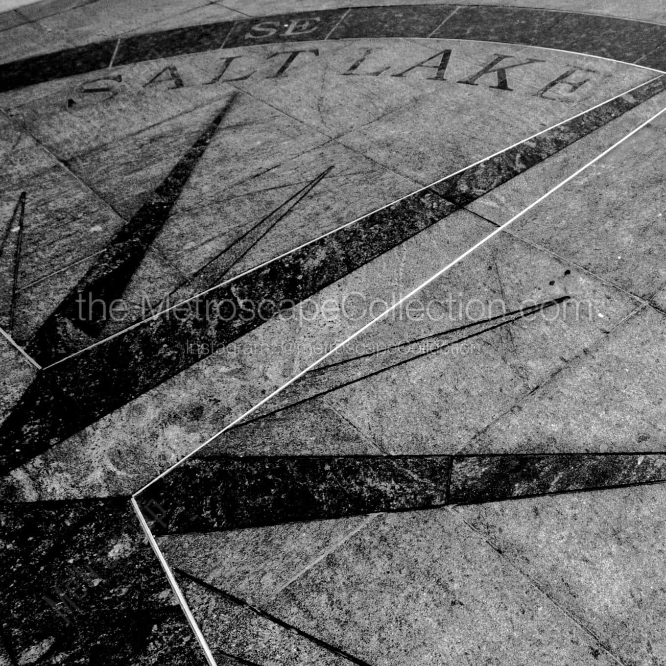 salt lake compass temple square Black & White Office Art