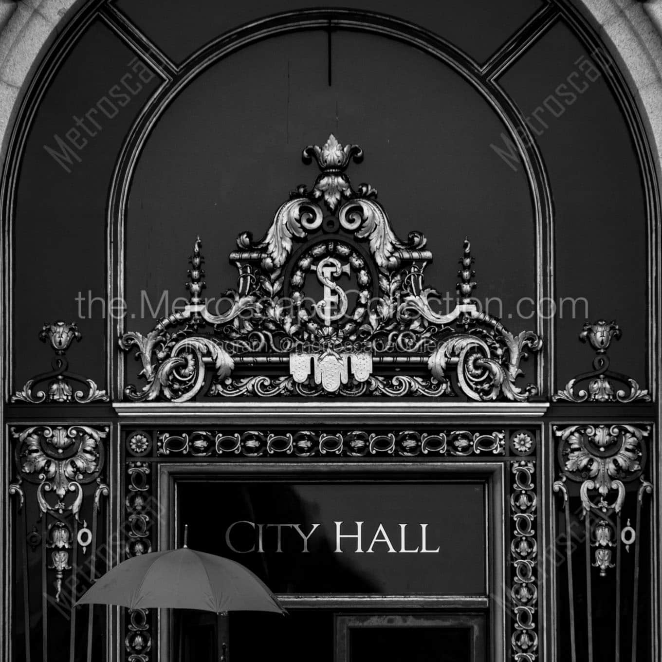 san francisco city hall Black & White Office Art