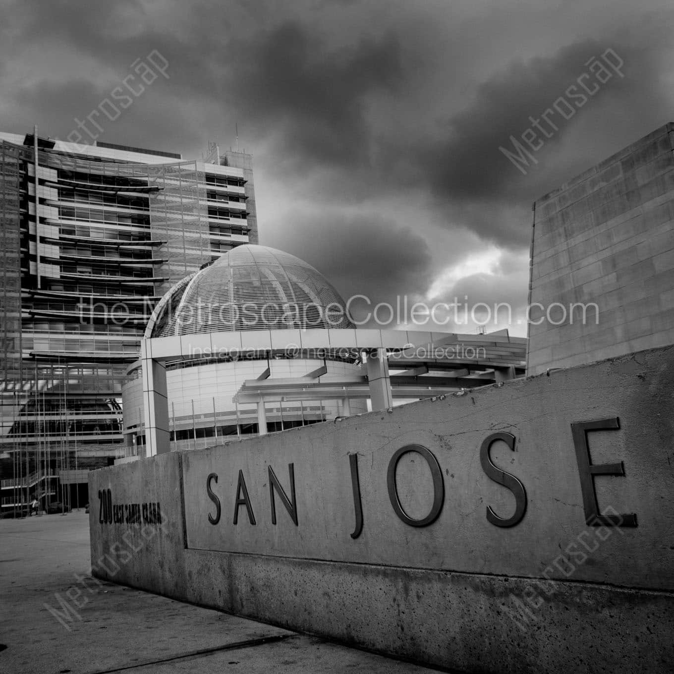 san jose municipal complex Black & White Office Art