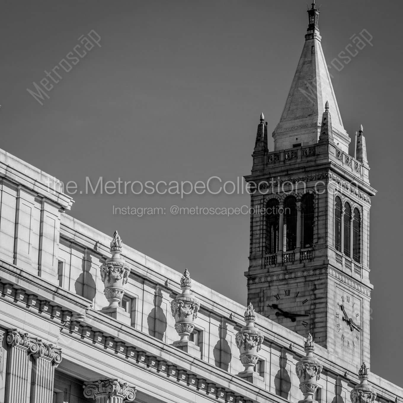 sather tower uc berkeley campus Black & White Office Art