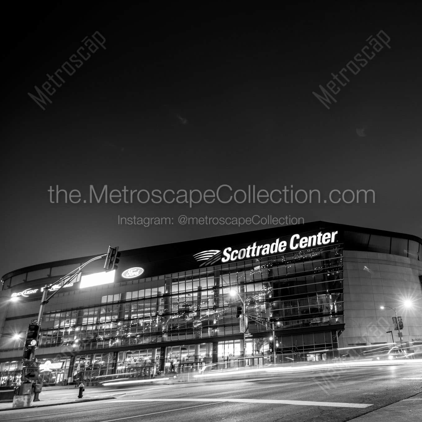scottrade center at night Black & White Office Art