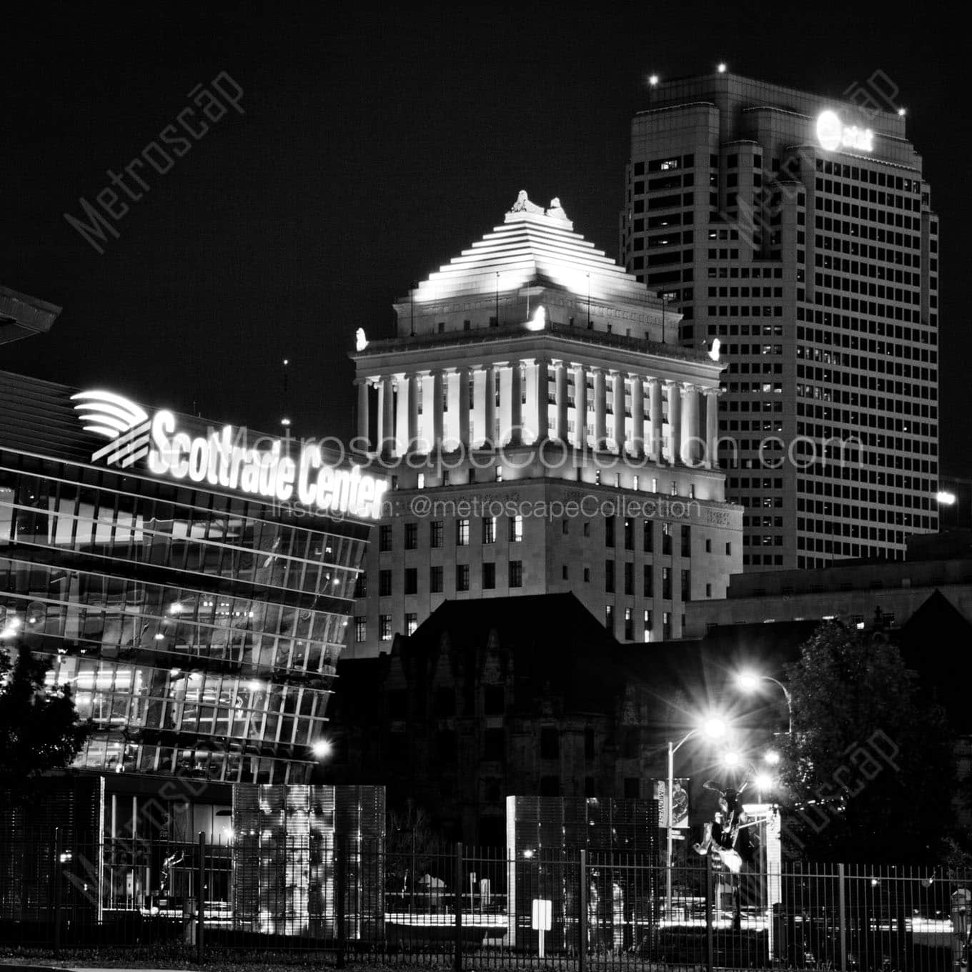 scottrade center downtown st louis Black & White Office Art