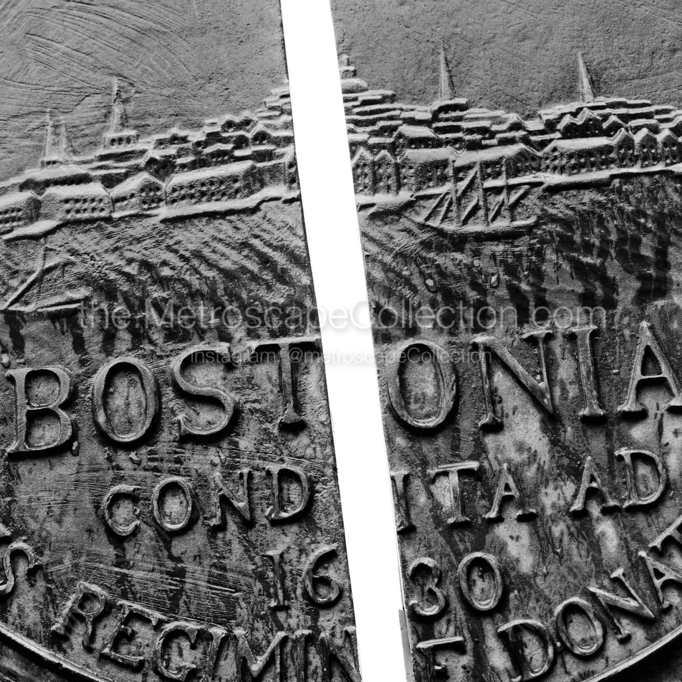 seal of boston public garden gates Black & White Office Art