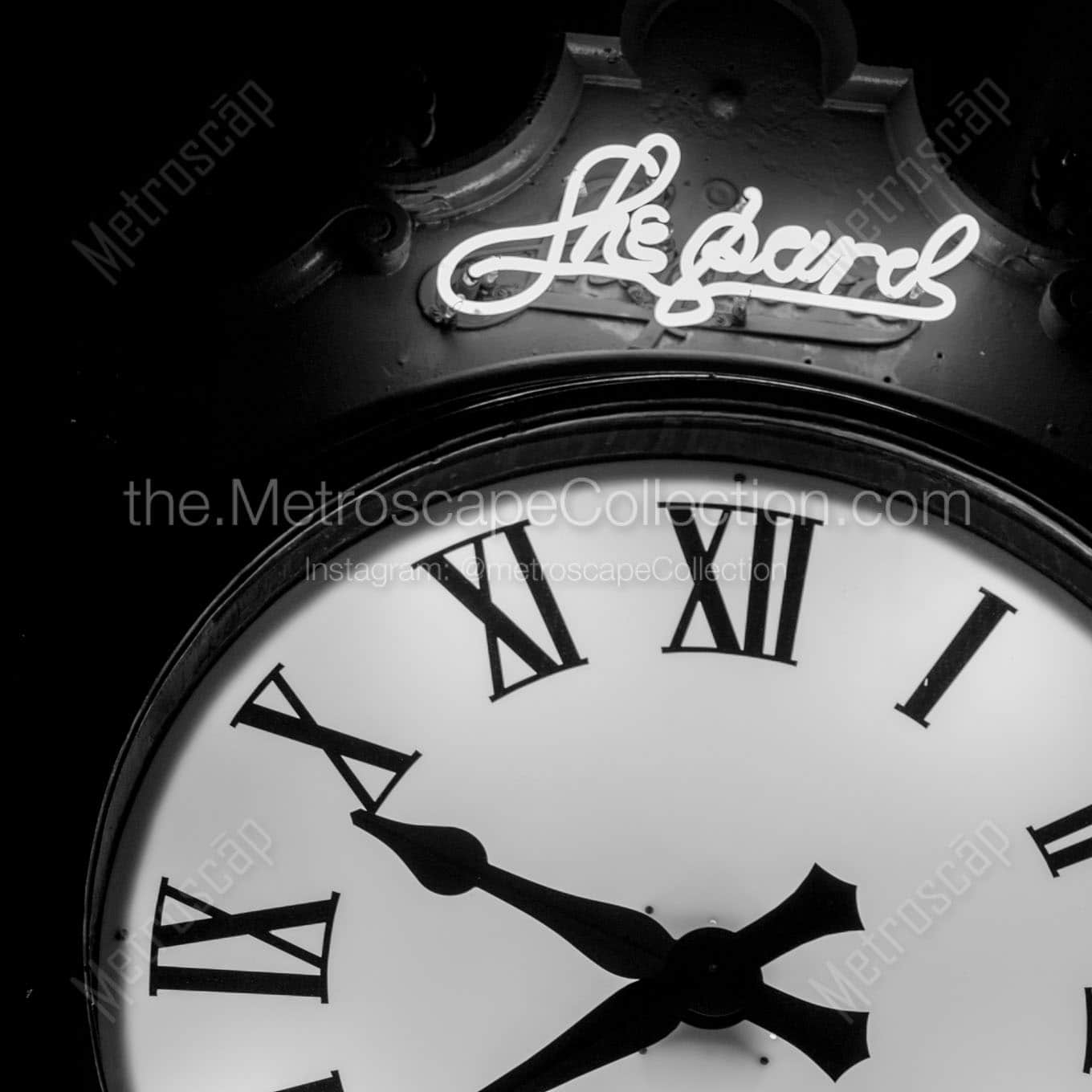 shepard clock westminster street Black & White Office Art