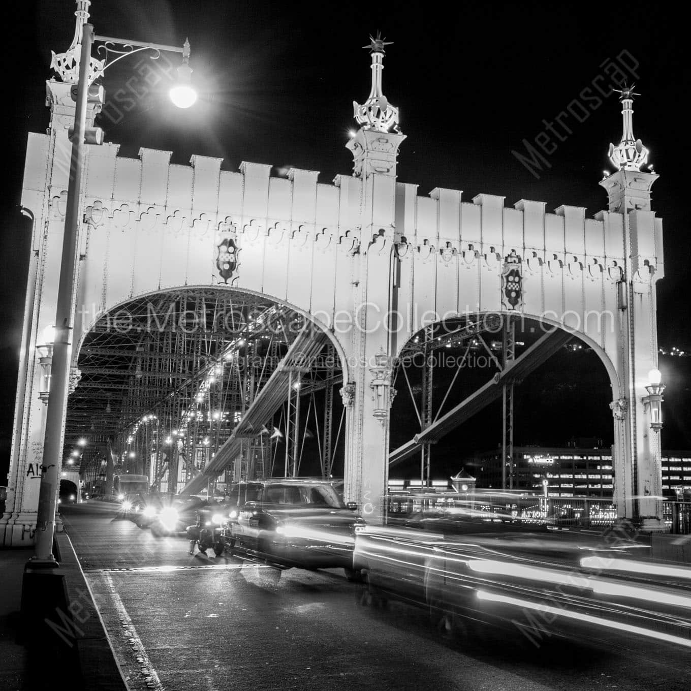 smithfield bridge at night Black & White Office Art