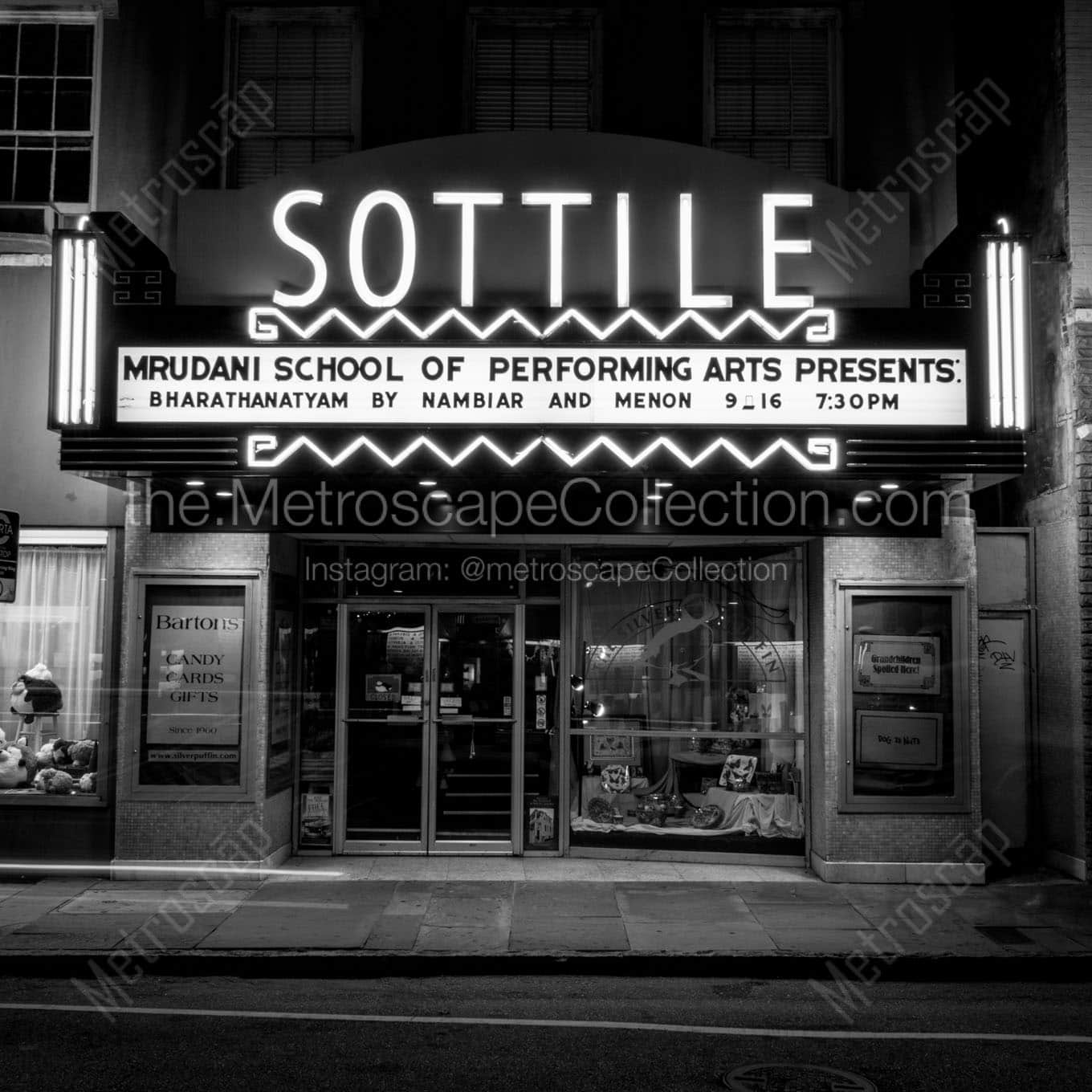 sottile theater king street Black & White Office Art