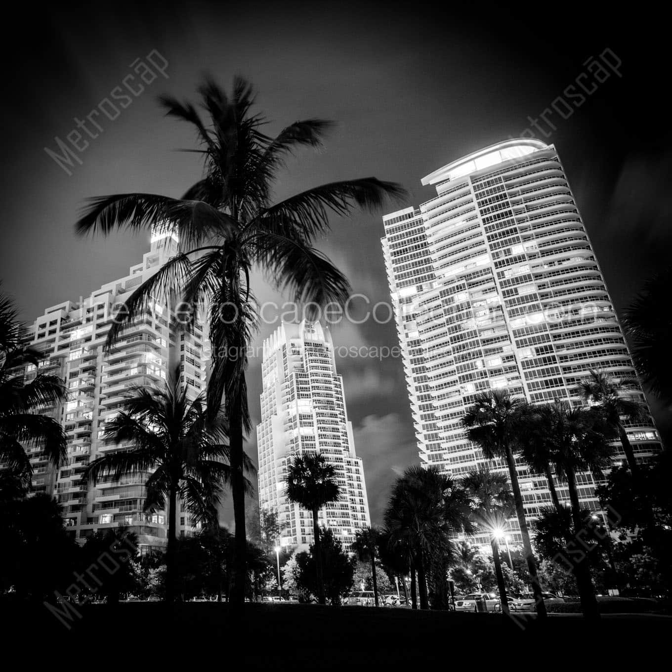 south pointe south beach condos Black & White Office Art