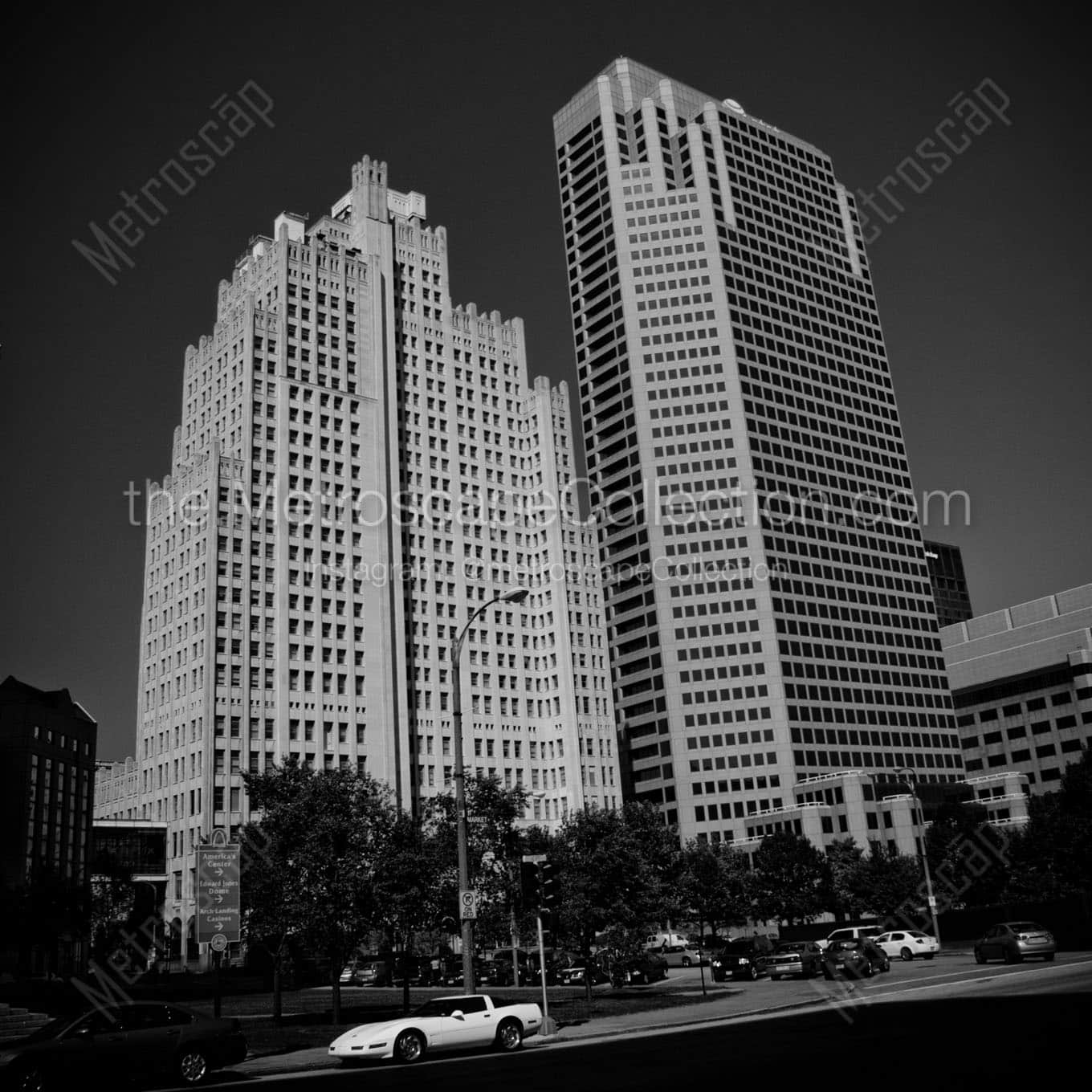 southwestern bell hq building Black & White Office Art