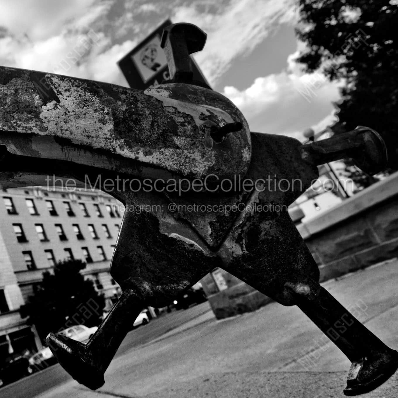 spur of giant cowboy boot Black & White Office Art