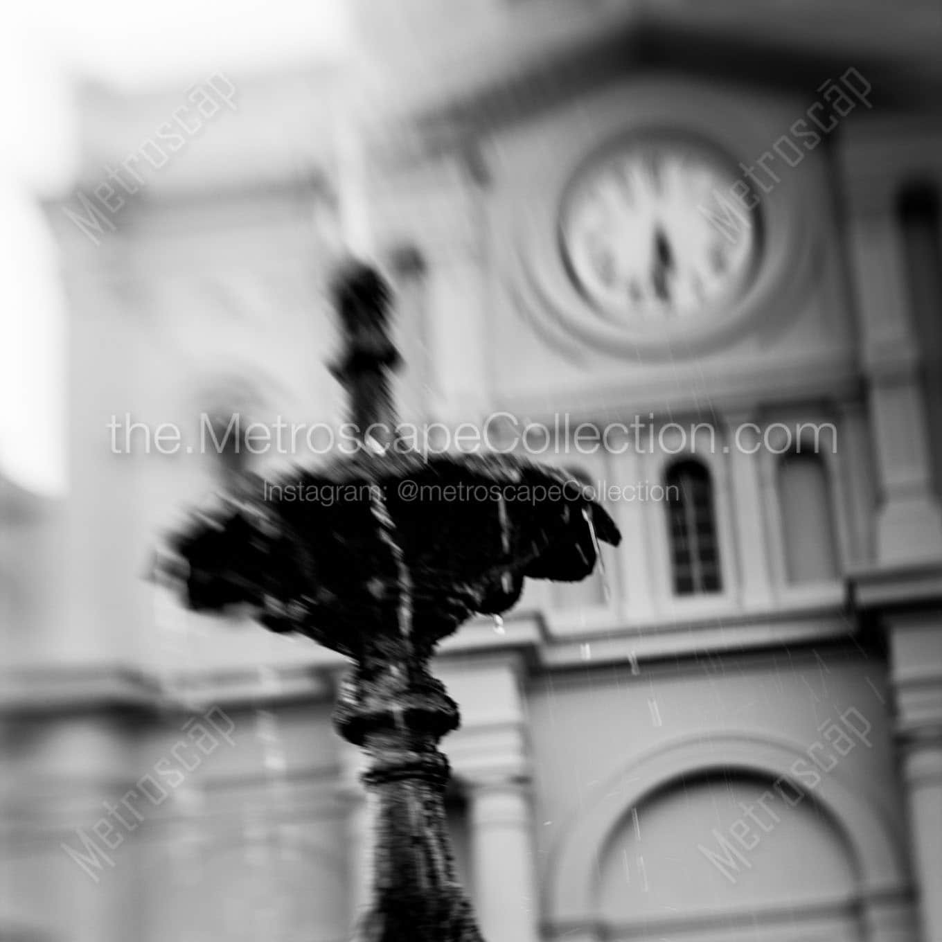 st louis cathedral french quarter Black & White Office Art