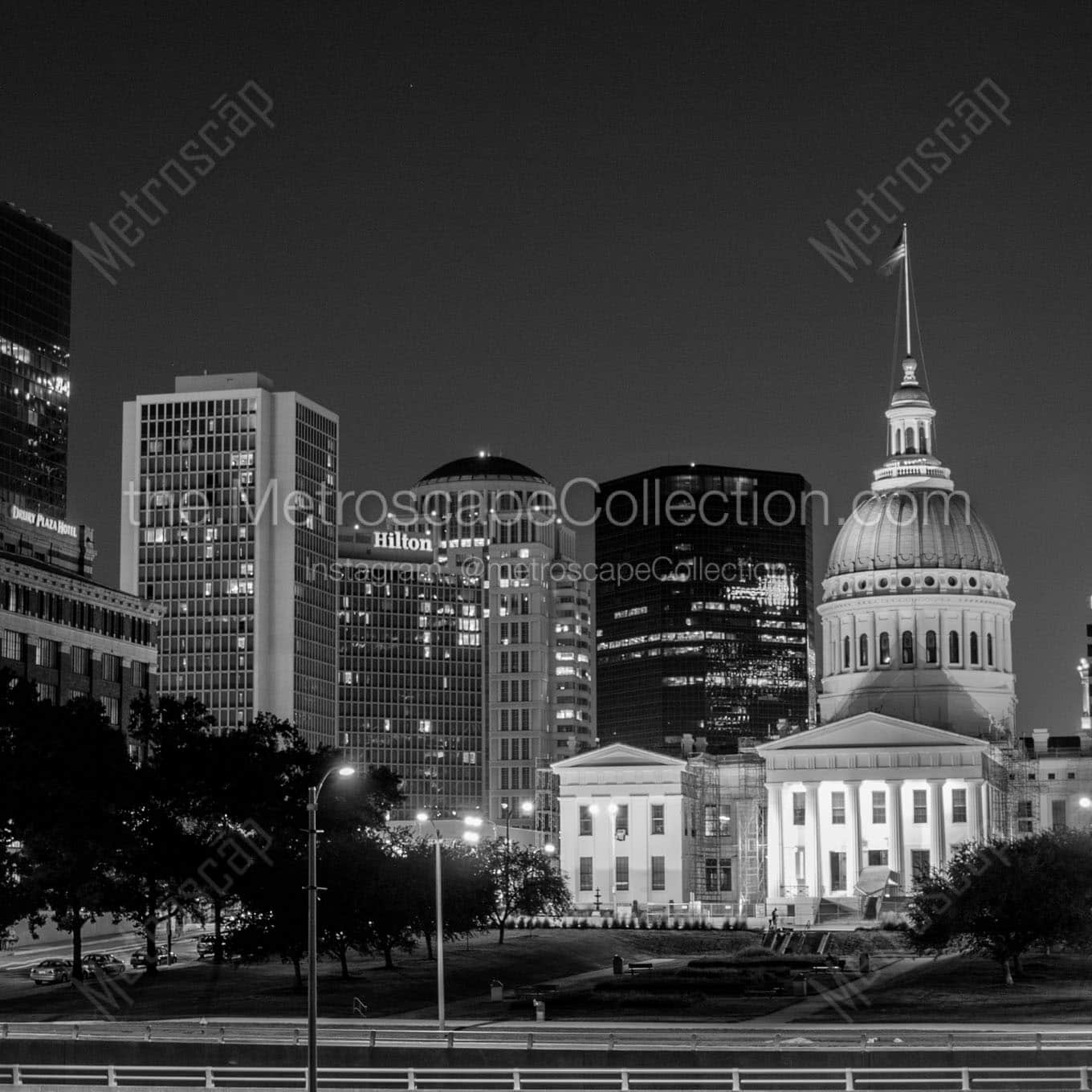 st louis county courthouse Black & White Office Art