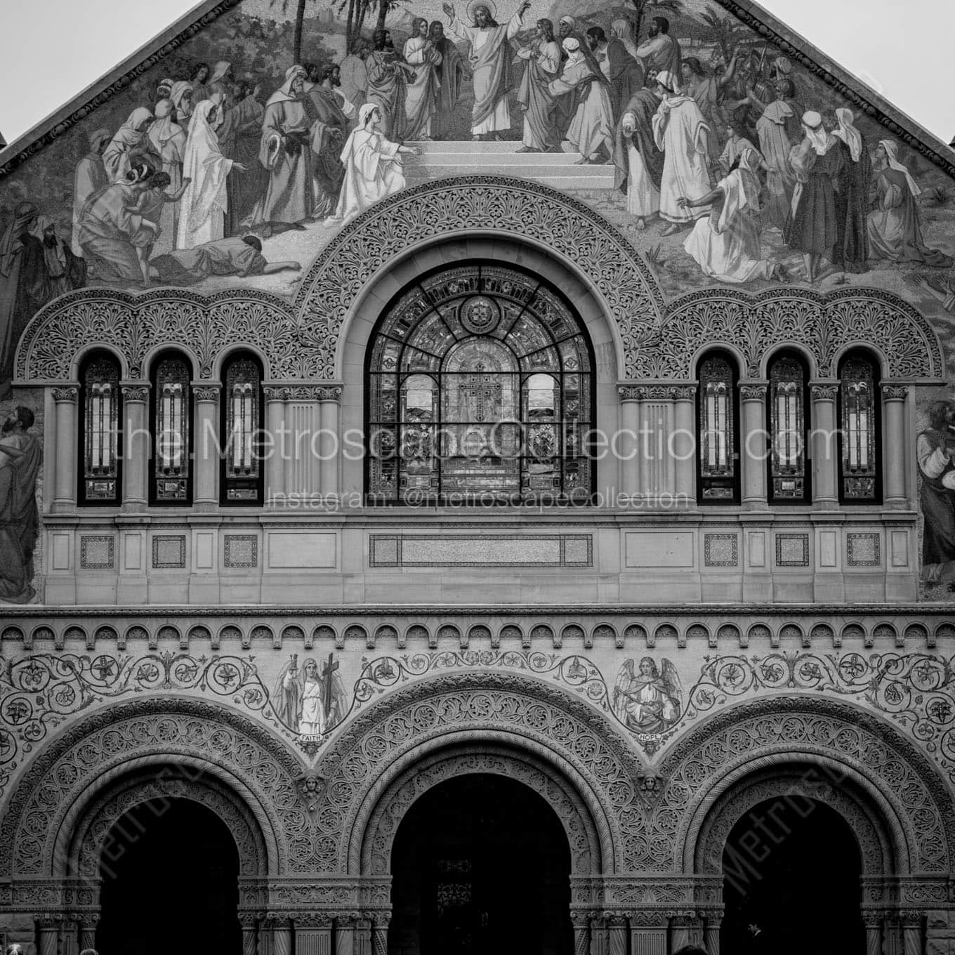 stanford memorial church Black & White Office Art