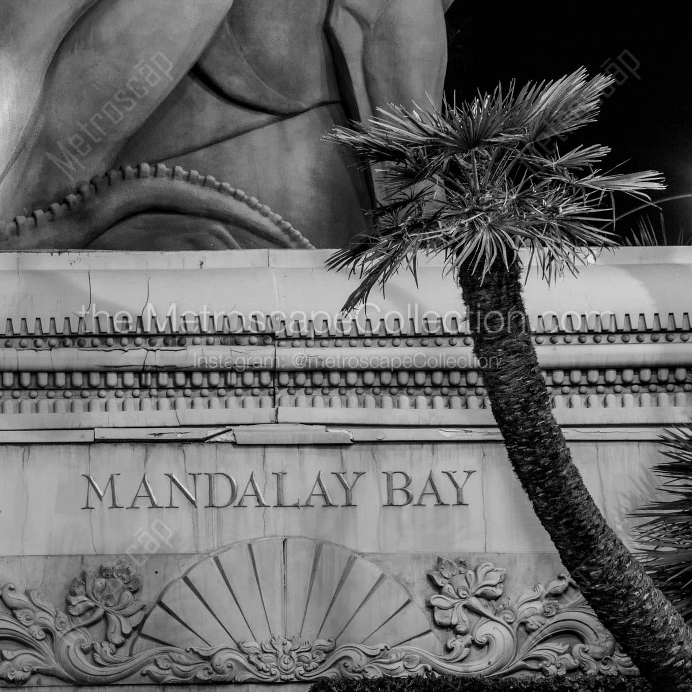 stone mandalay bay sign Black & White Office Art