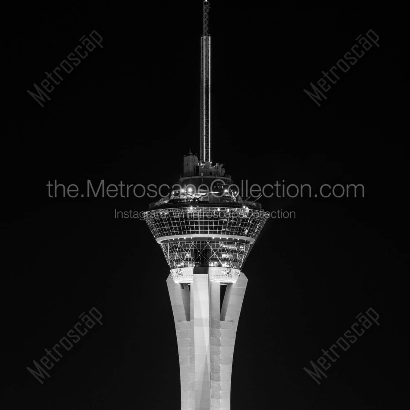 stratosphere at night Black & White Office Art