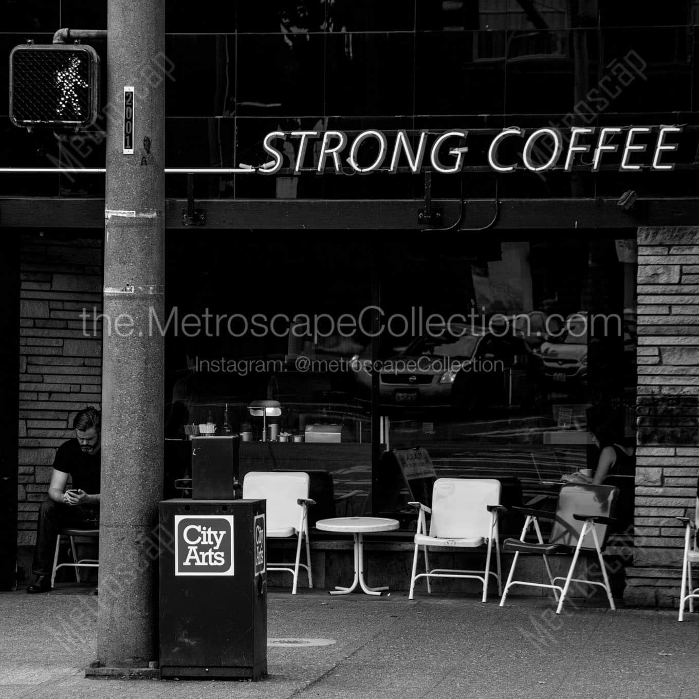 strong coffee bauhaus books Black & White Office Art