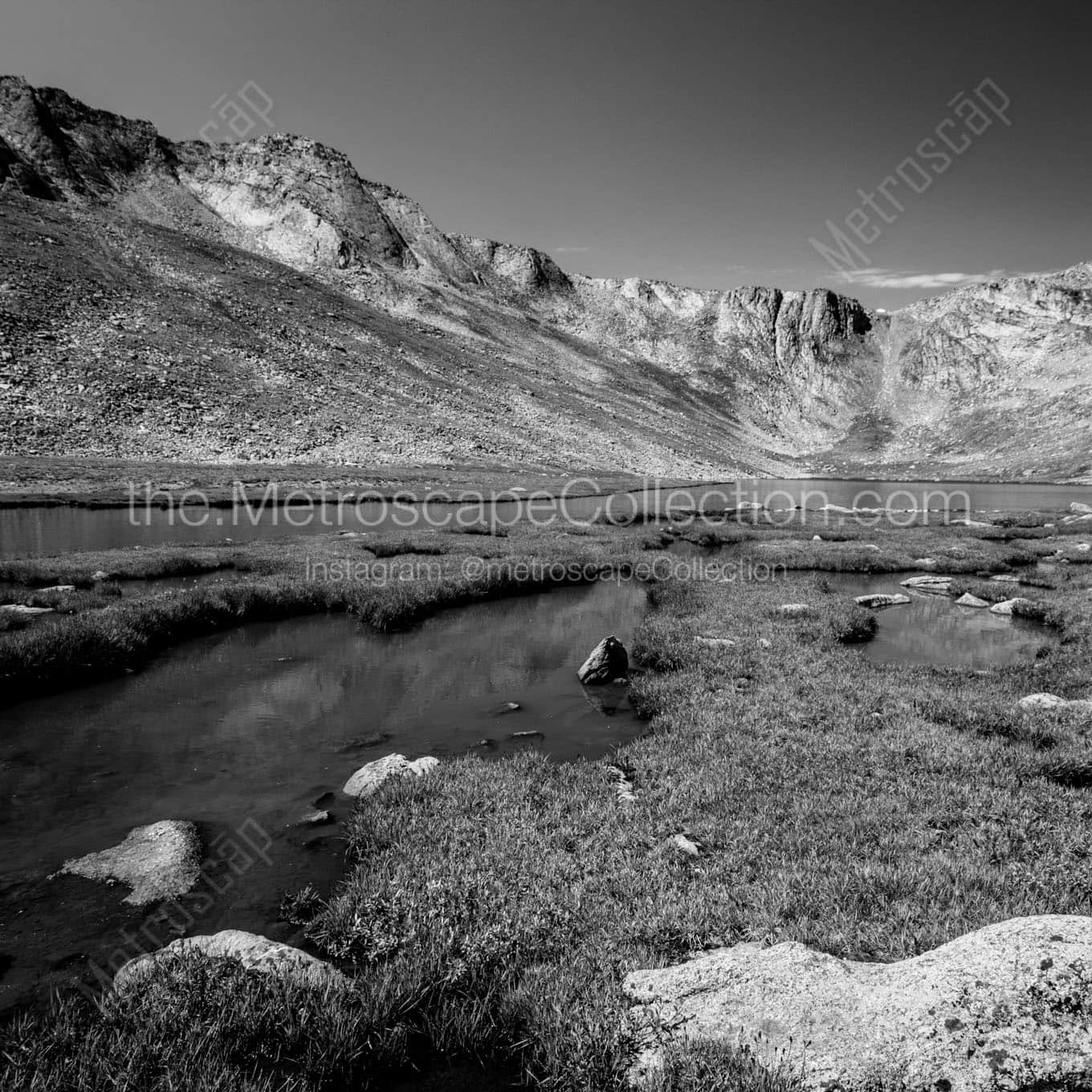 summit lake mt evans Black & White Office Art