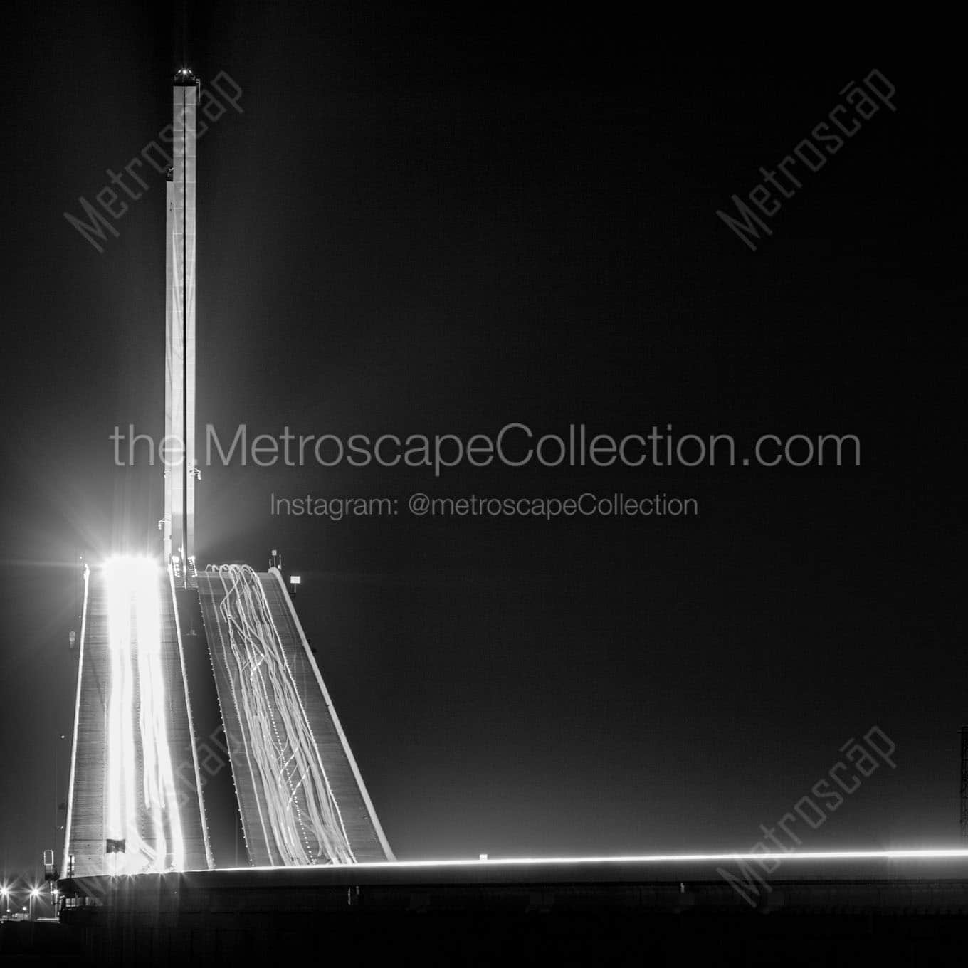 sunshine skyway bridge traffic Black & White Office Art