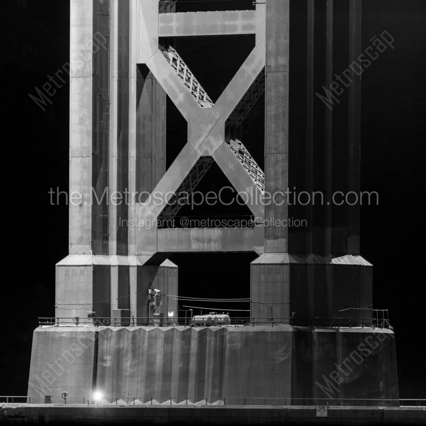 support base golden gate bridge spire Black & White Office Art