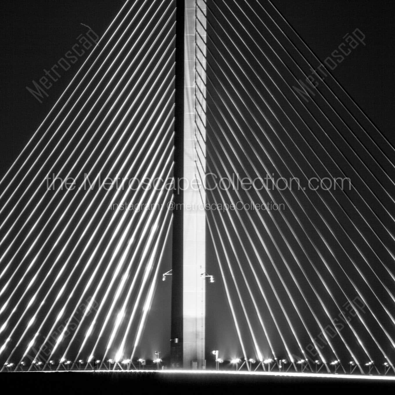 support cables sunshine skyway bridge Black & White Office Art