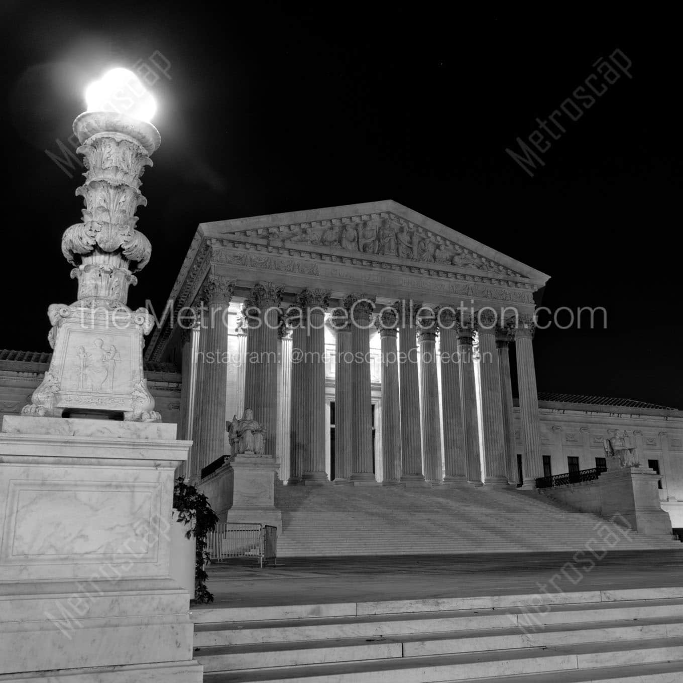 supreme court at night Black & White Office Art