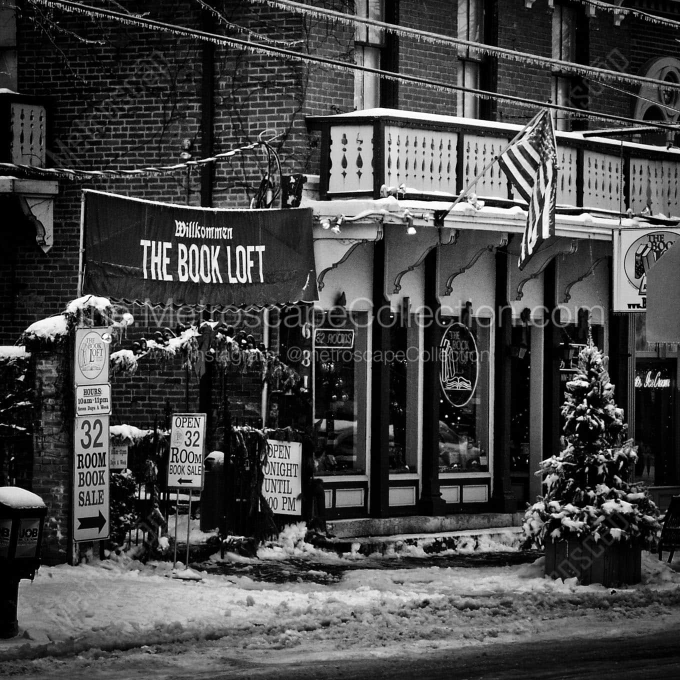 the book loft german village Black & White Office Art