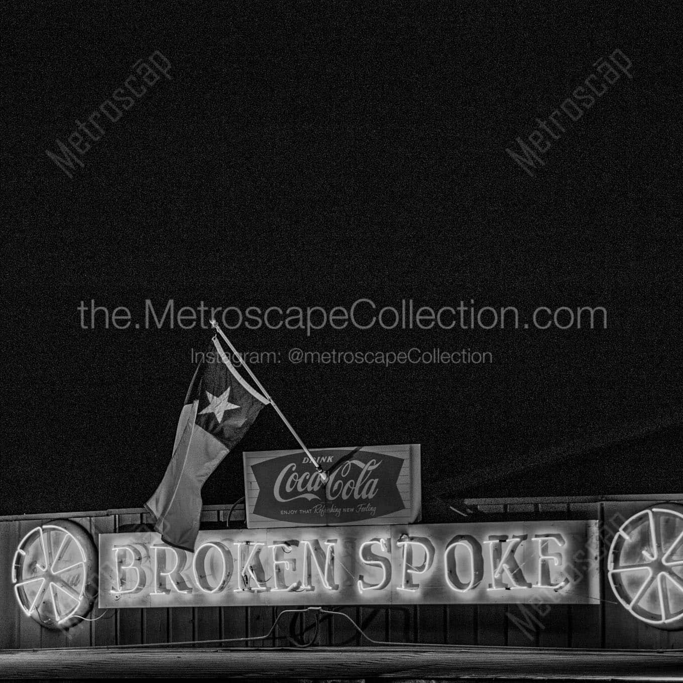 the broken spoke Black & White Office Art