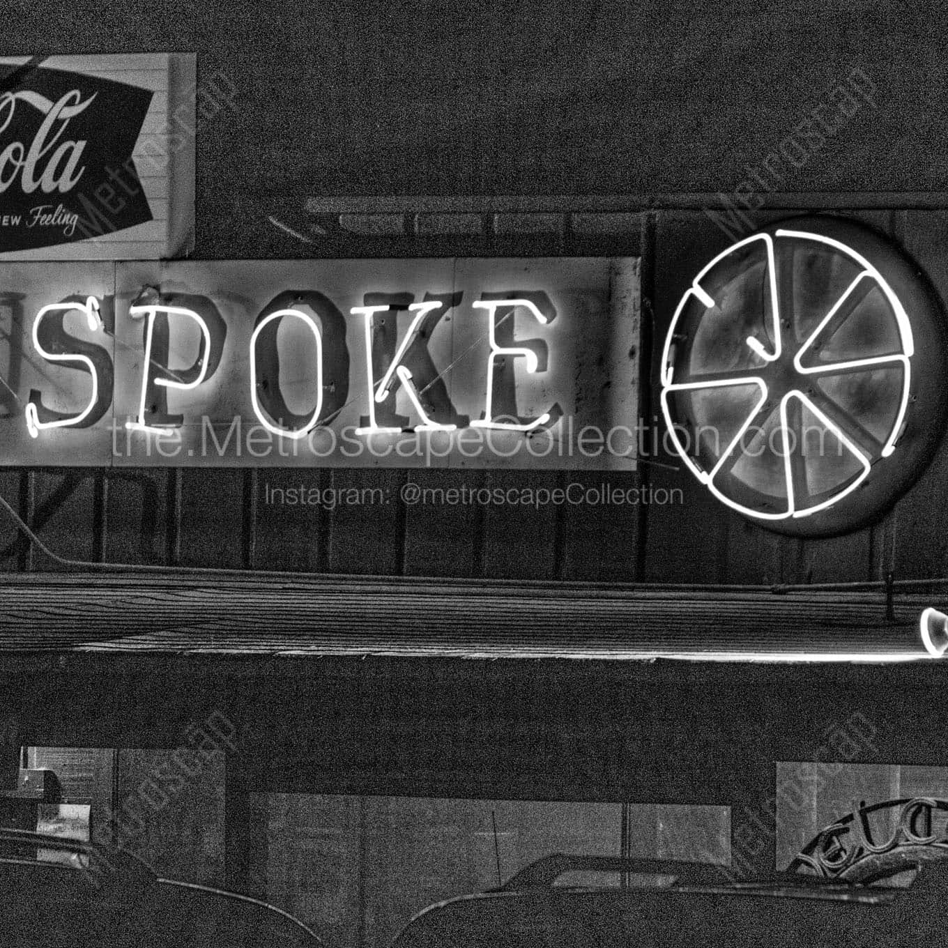 the broken spoke Black & White Office Art