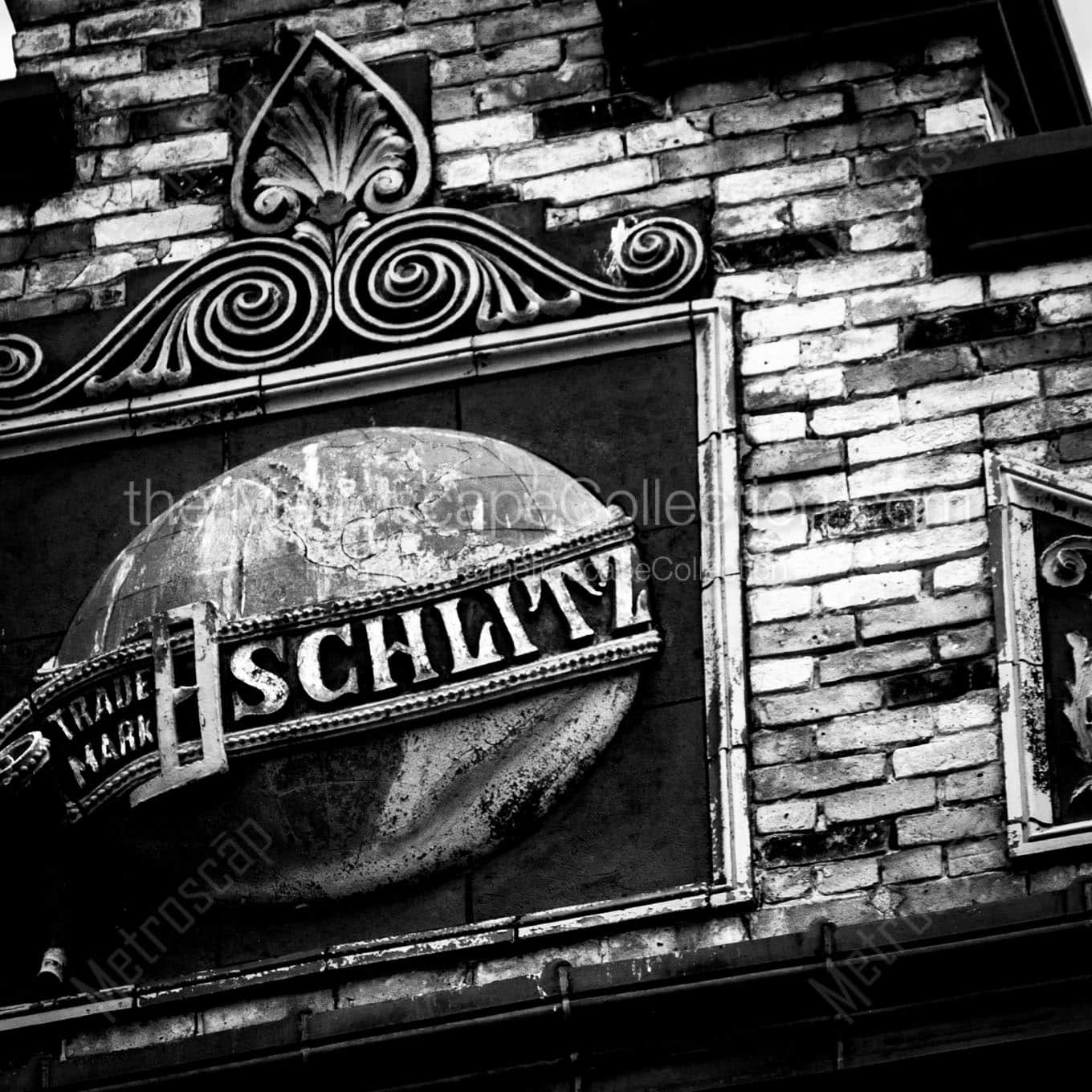 the schlitz brewery Black & White Office Art