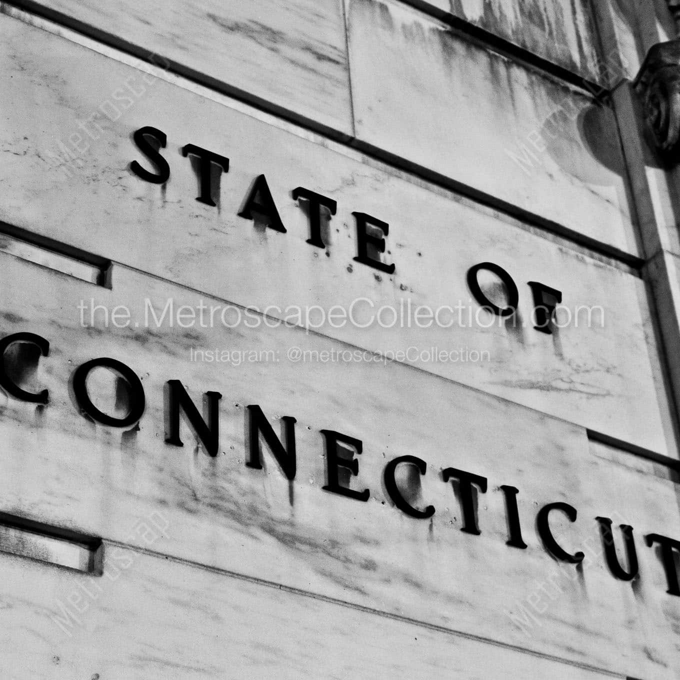 the state of connecticut Black & White Office Art
