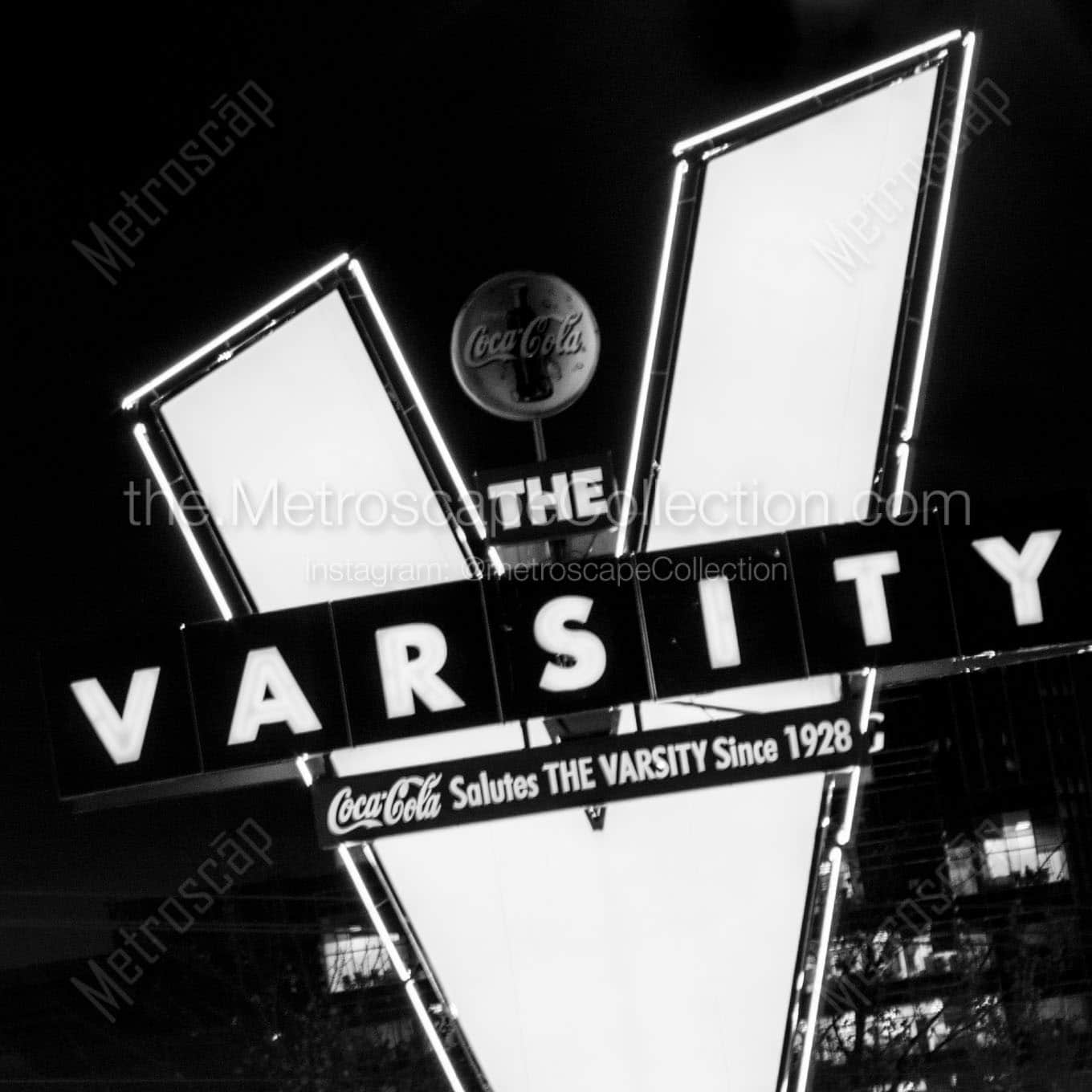 the varsity sign Black & White Office Art
