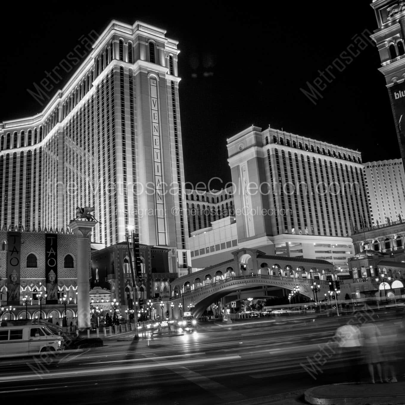 the venetian at night Black & White Office Art