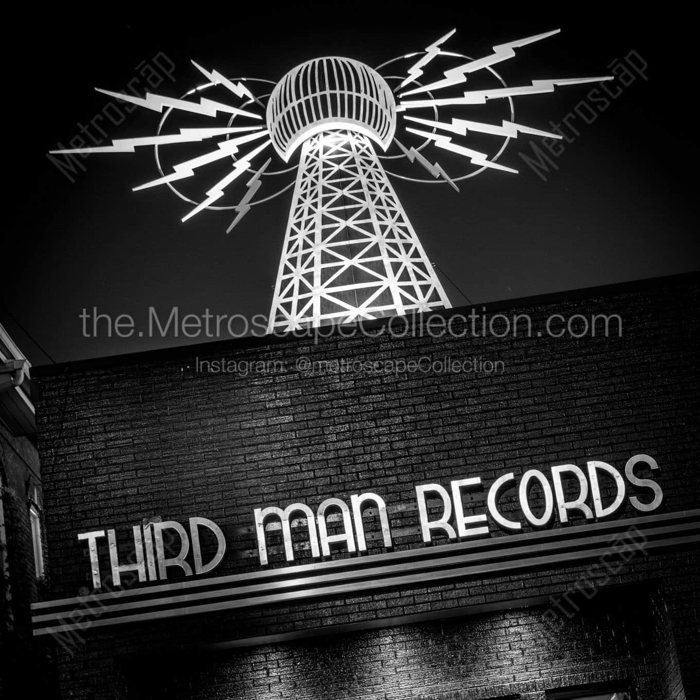 thirdman records Black & White Office Art