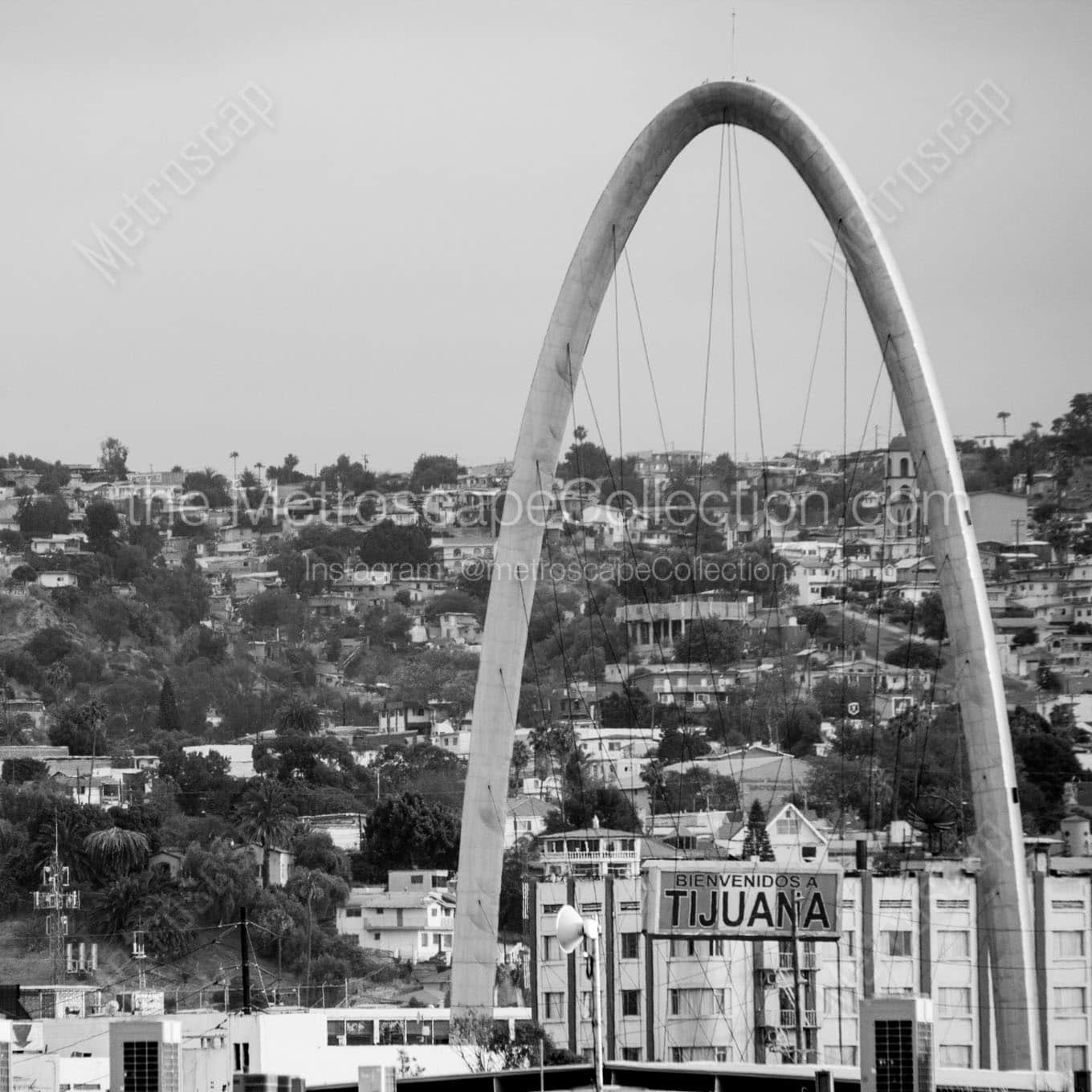 tijuana welcome arch Black & White Office Art