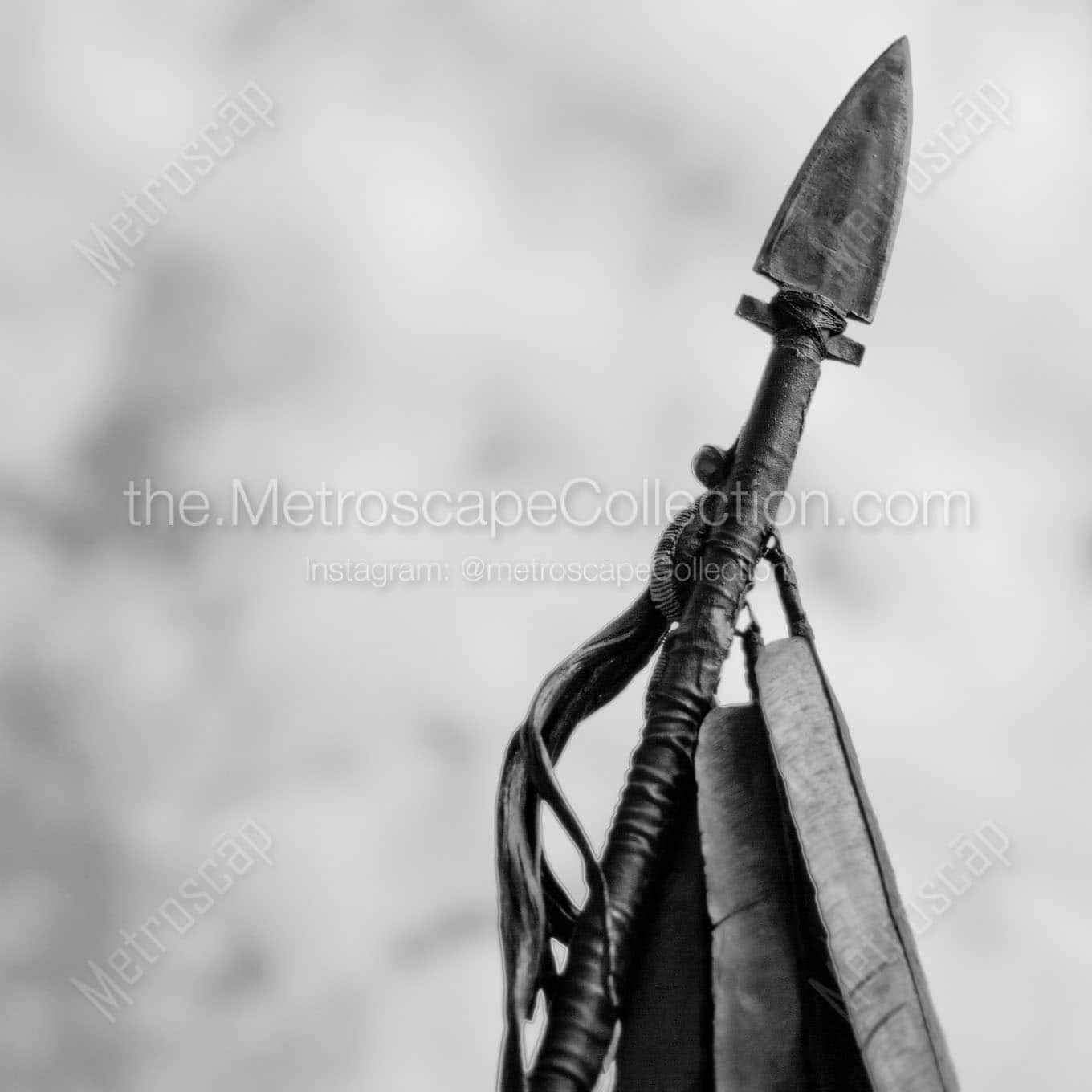 tip of the spear washakie statue Black & White Office Art