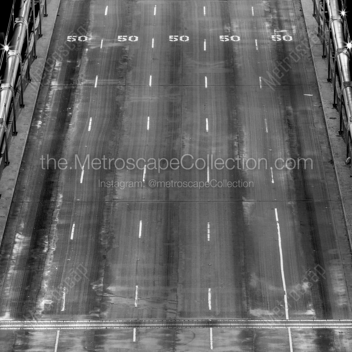 top deck bay bridge i80 Black & White Office Art