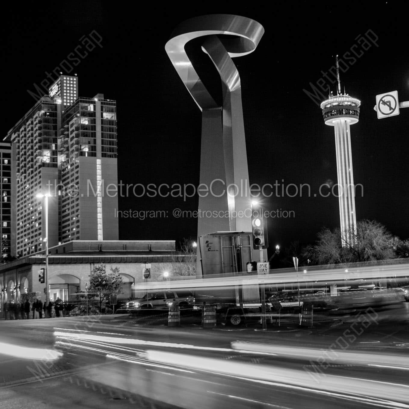 torch of friendship at night Black & White Office Art